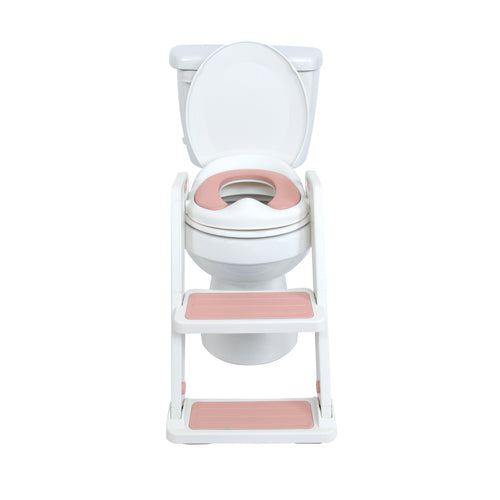 All-in-One Potty Seat Topper with Ladder | Pink